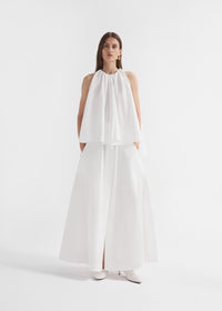 Parachute Skirt in Cotton Poplin - White