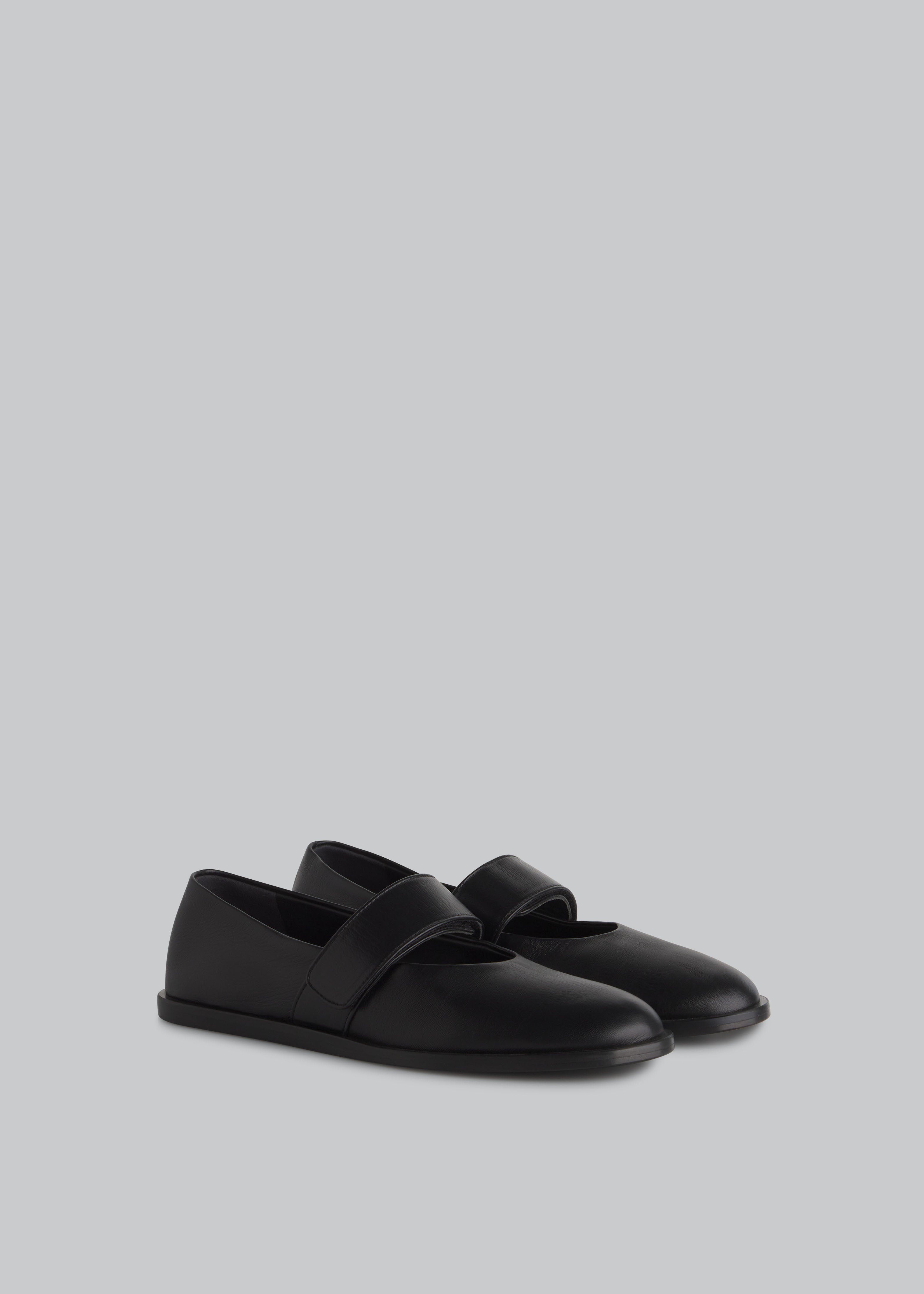 Velcro Mary Jane in Lambskin - Black