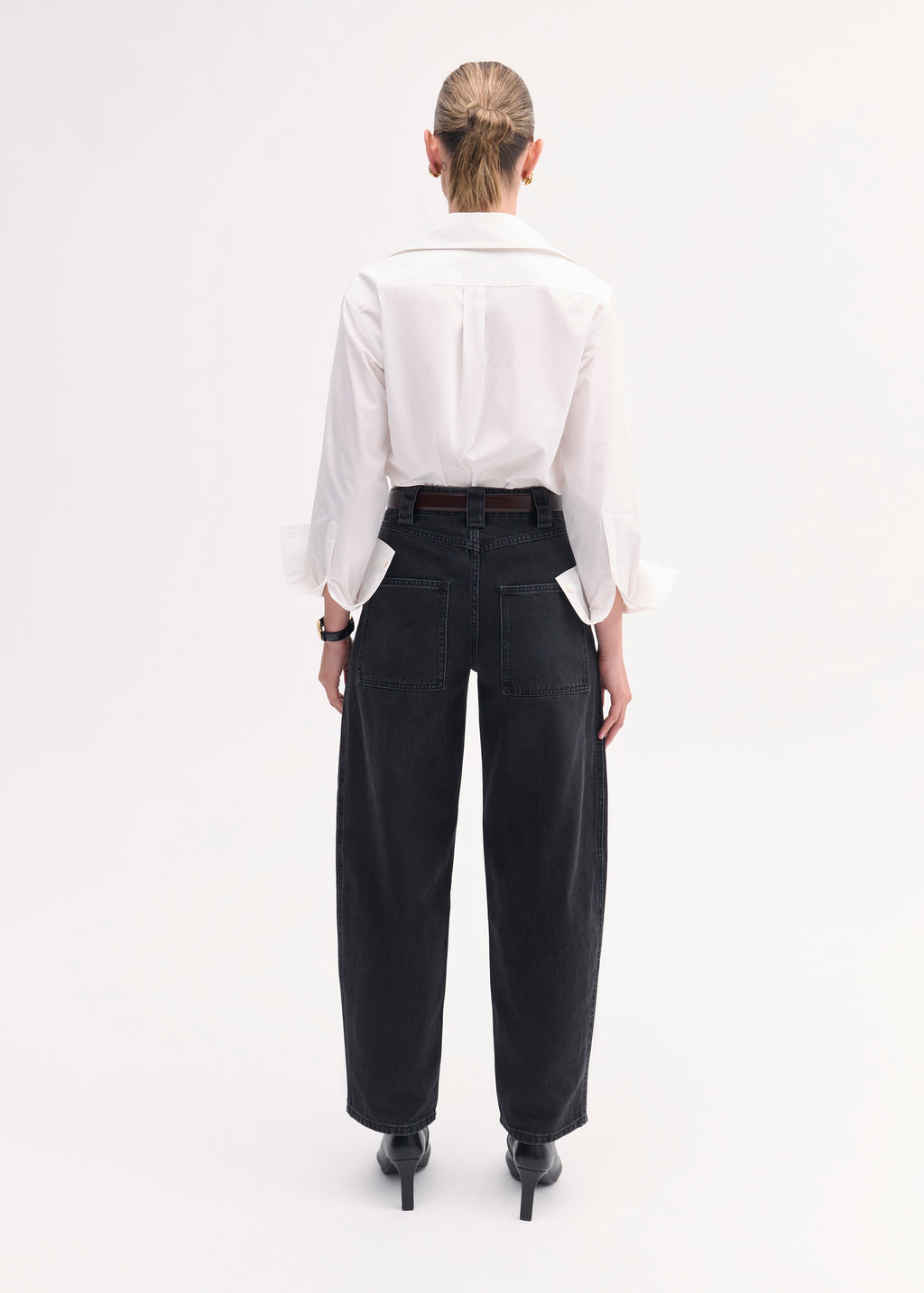 Fitted Shirt in Cotton Poplin - White - CO