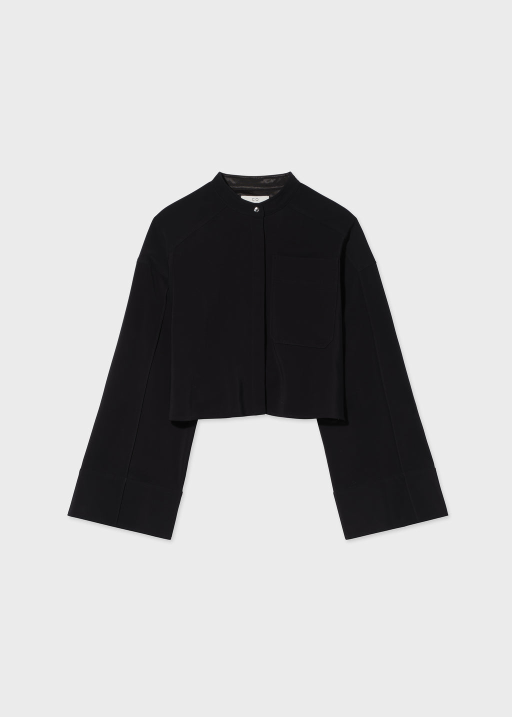Bell Sleeve Blouse in Crepe - Black - CO