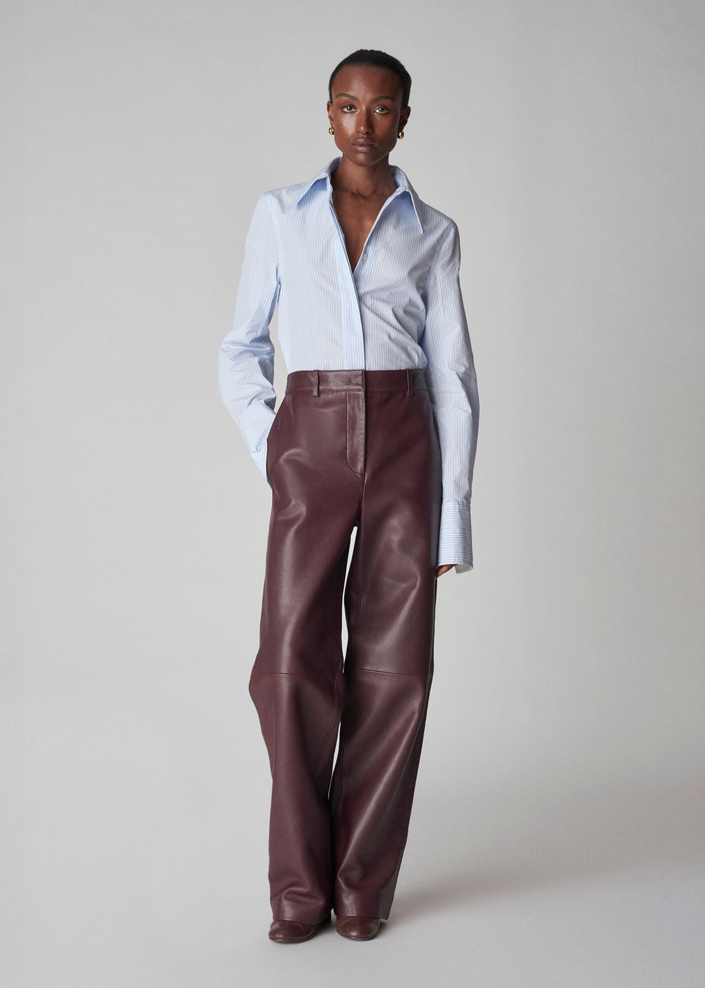 Leather Cigar Trouser - Bordeaux - CO