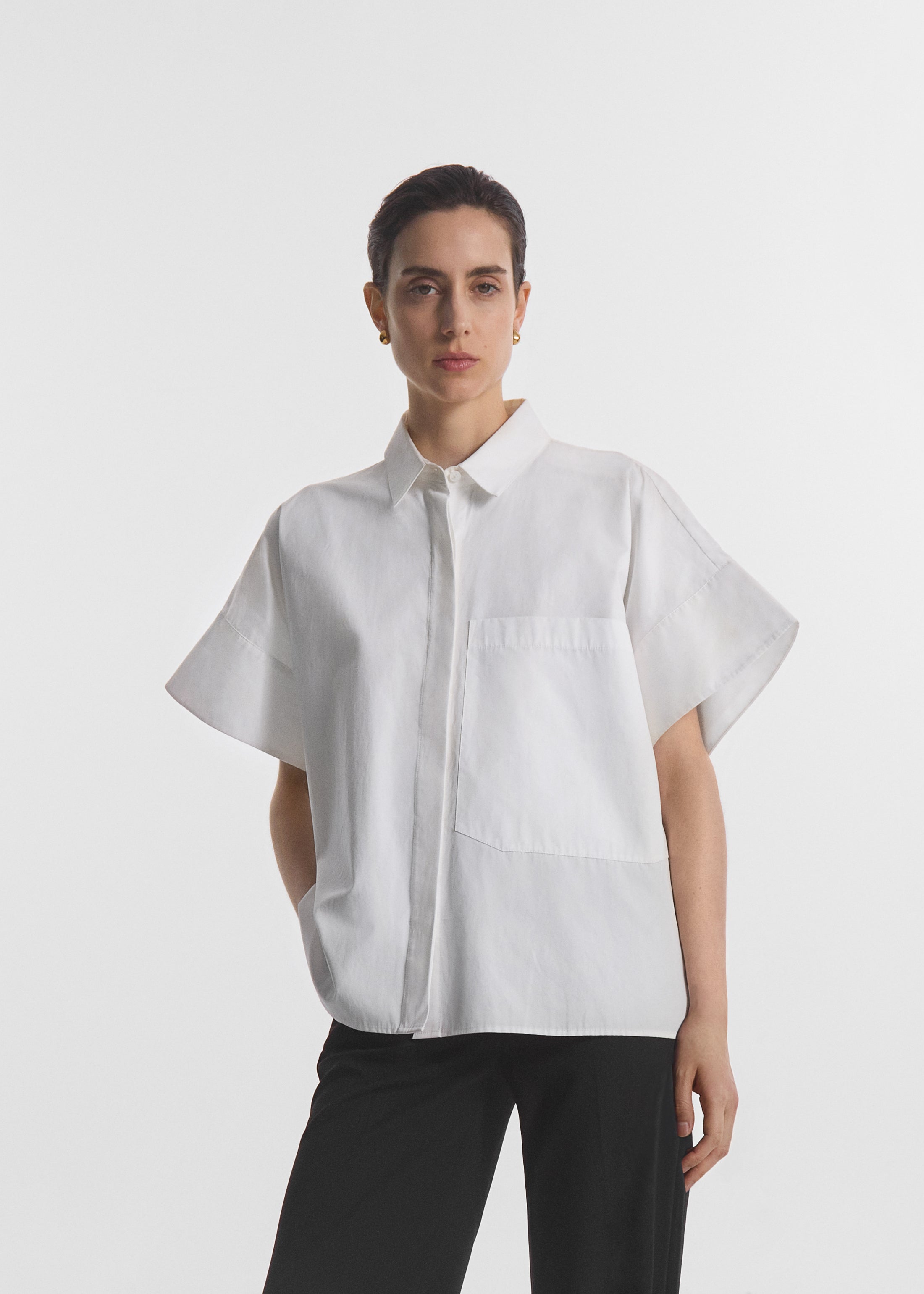 CO's Boxy Short Sleeve Shirt | Cotton Poplin