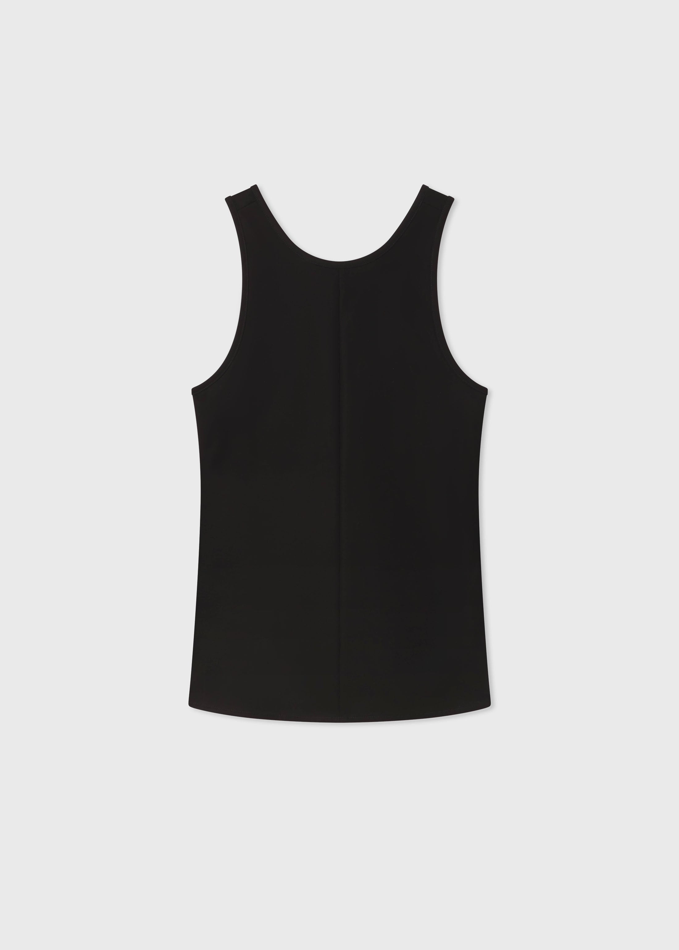 Racer Back Tank in Cotton - Black
