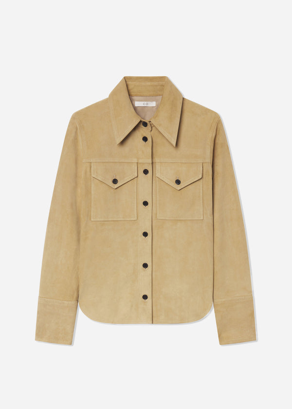 Western Shirt in Suede - Camel - CO