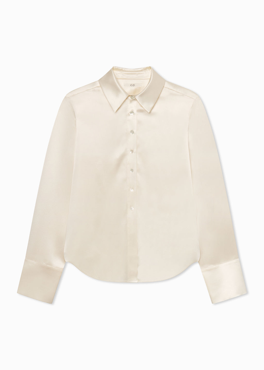 Silk Button Down Shirt - Ivory - CO