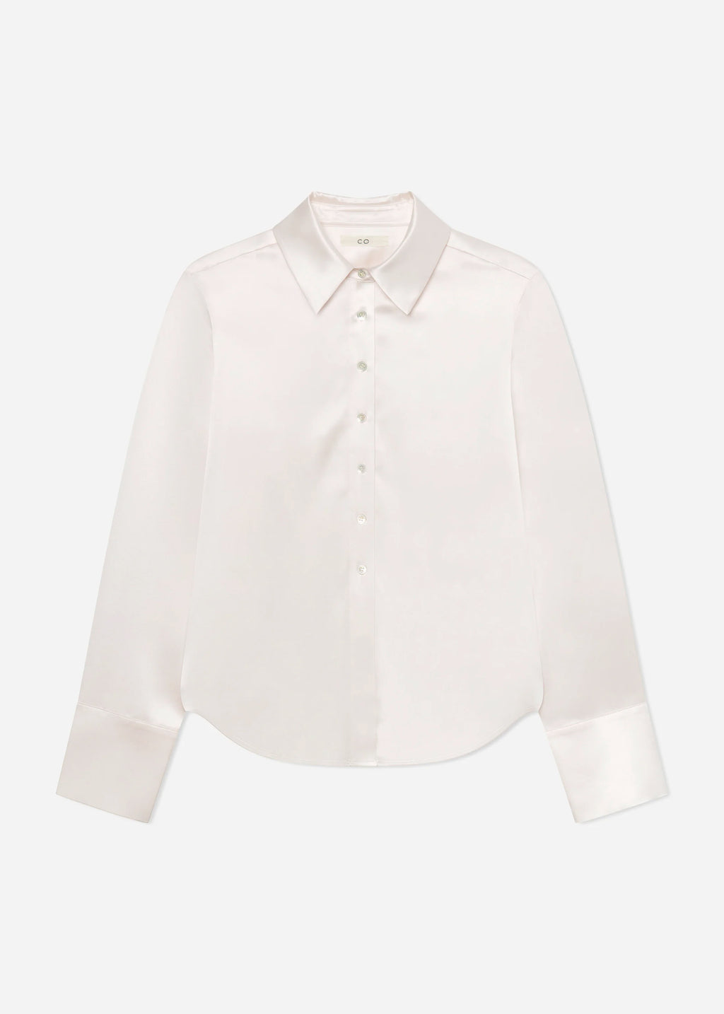 Button Down Shirt in Silk - Ivory - CO