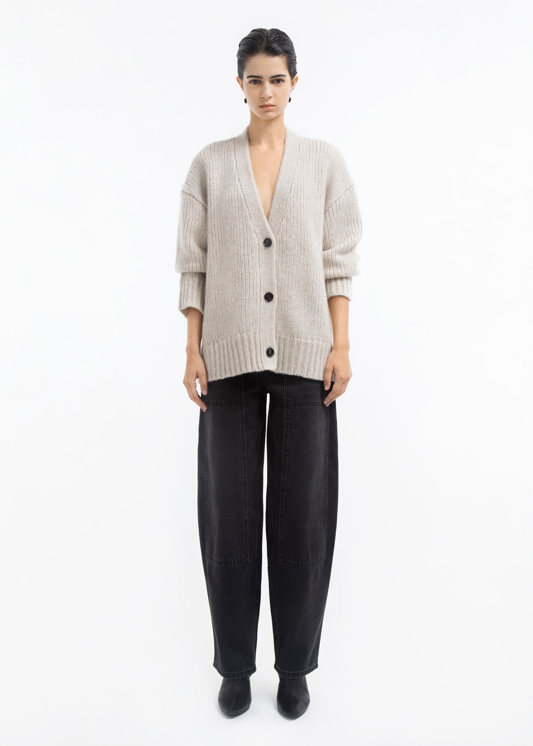 Boyfriend Cardigan in Cashmere  - Arctic