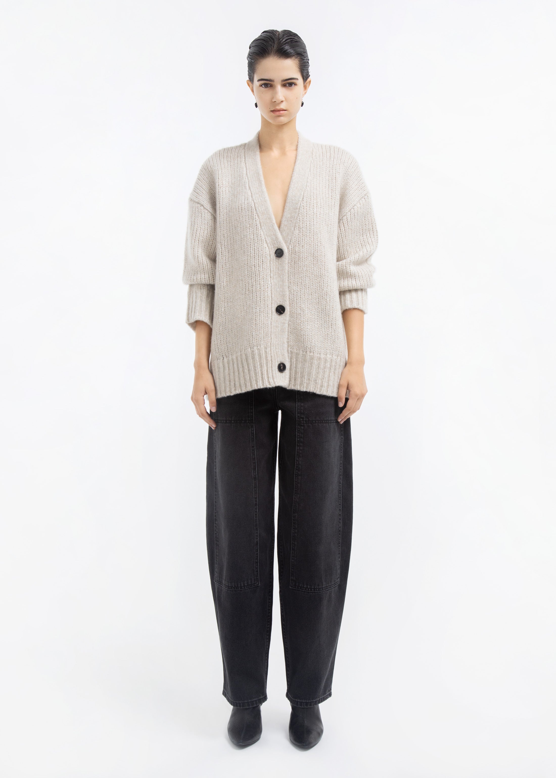 Boyfriend Cardigan in Cashmere  - Arctic
