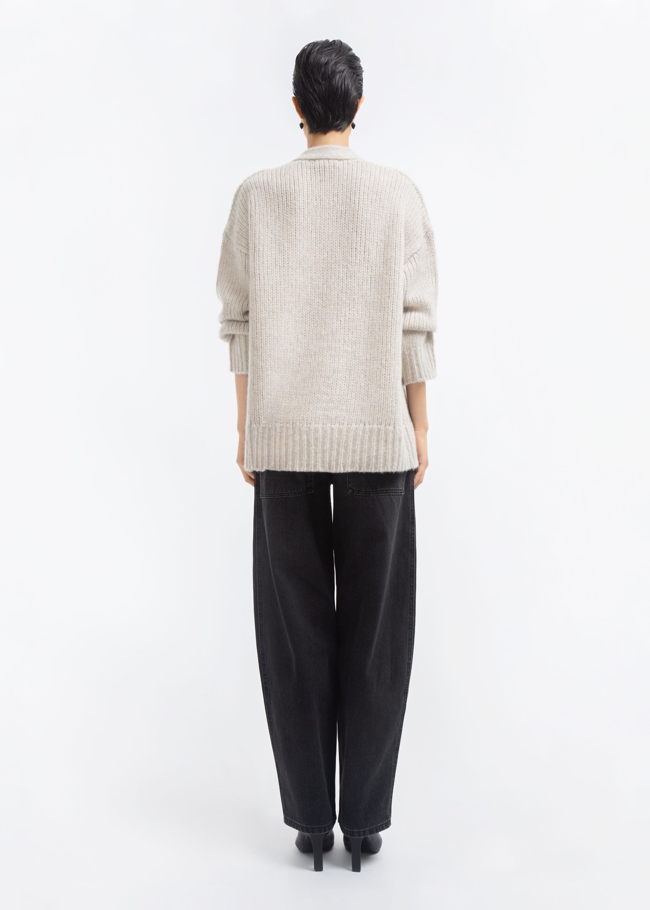 Boyfriend Cardigan in Cashmere  - Arctic