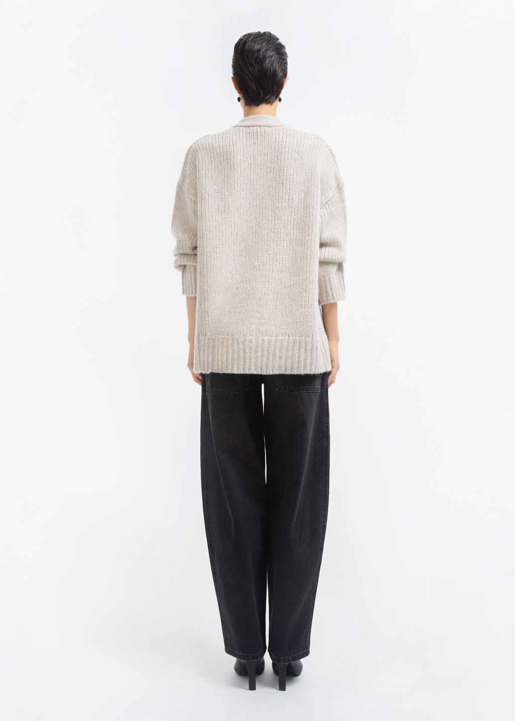 Boyfriend Cardigan in Cashmere  - Arctic - CO