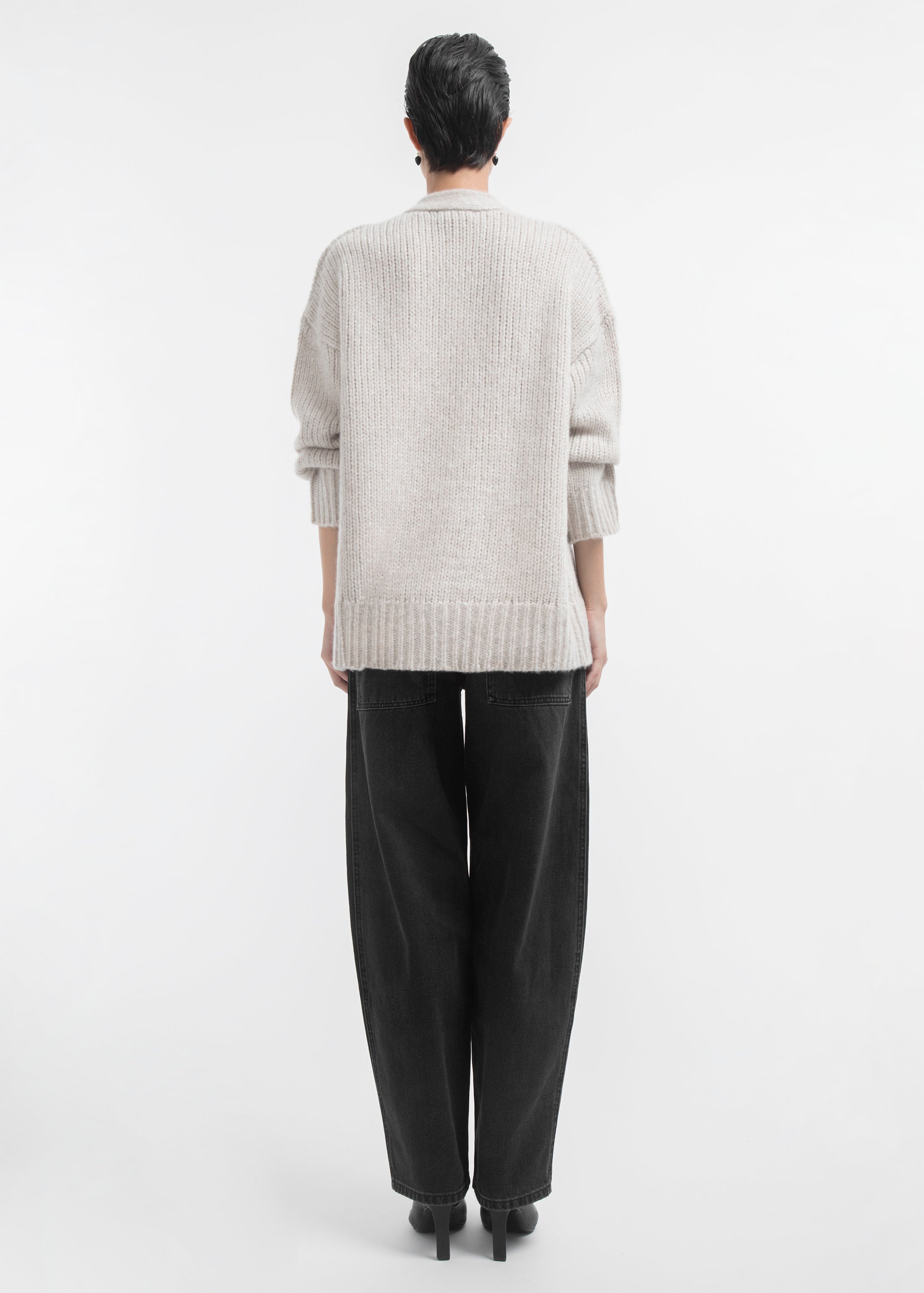 Boyfriend Cardigan in Cashmere  - Arctic