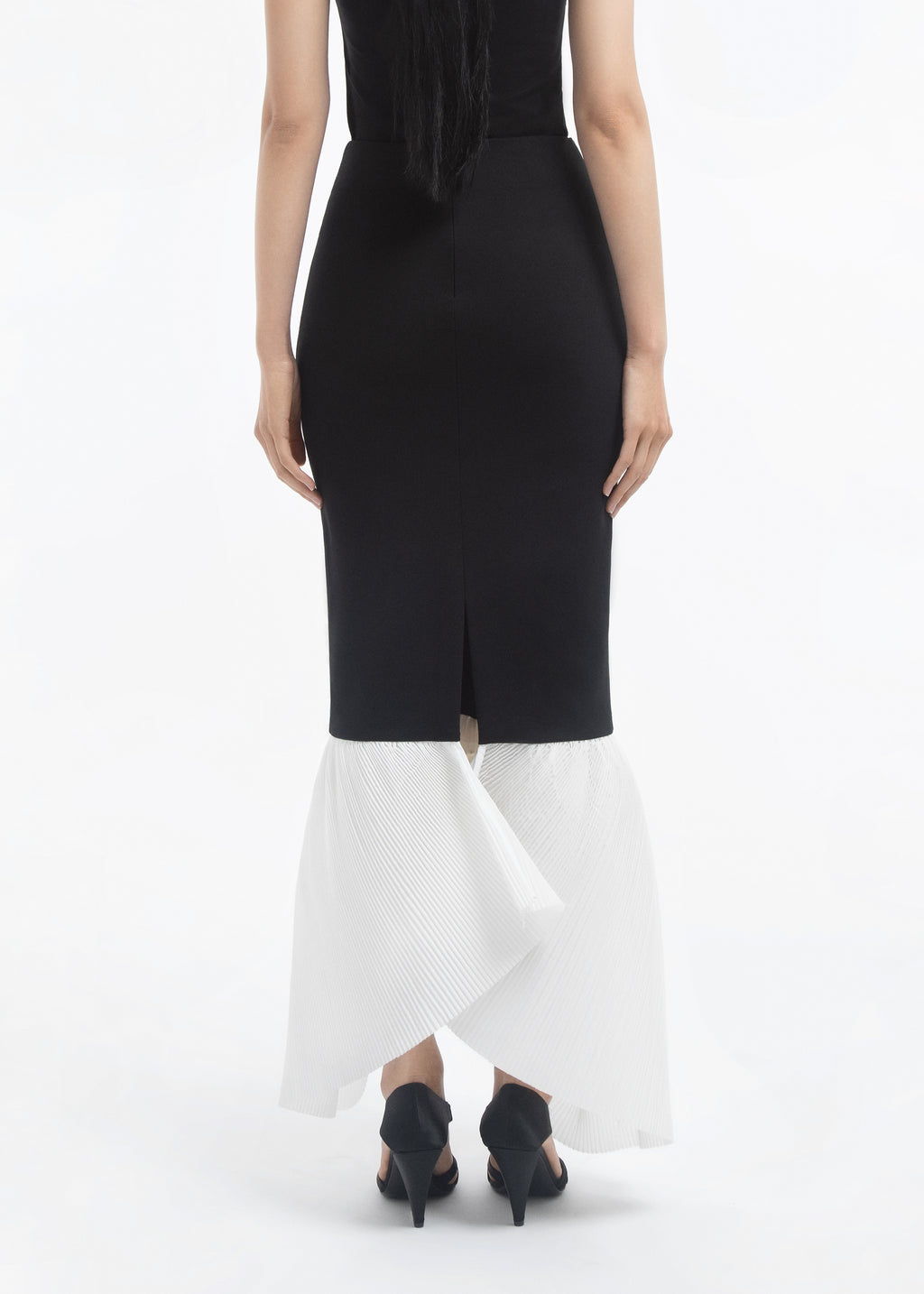 Peplum Skirt in Jersey - Black & White - CO