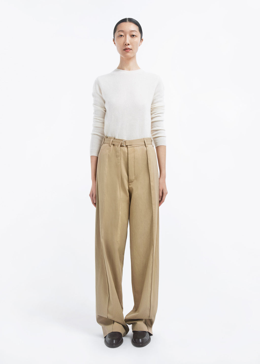 Drop Waisted Pant in Cotton Twill - Camel - CO
