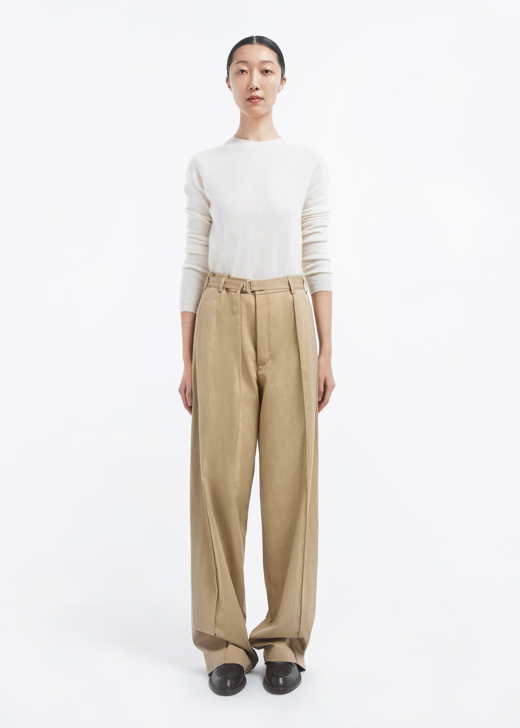 Drop Waisted Pant in Cotton Twill - Camel - CO