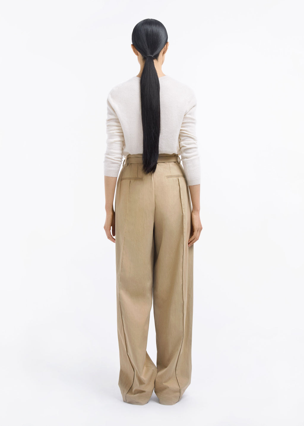 Drop Waisted Pant in Cotton Twill - Camel - CO