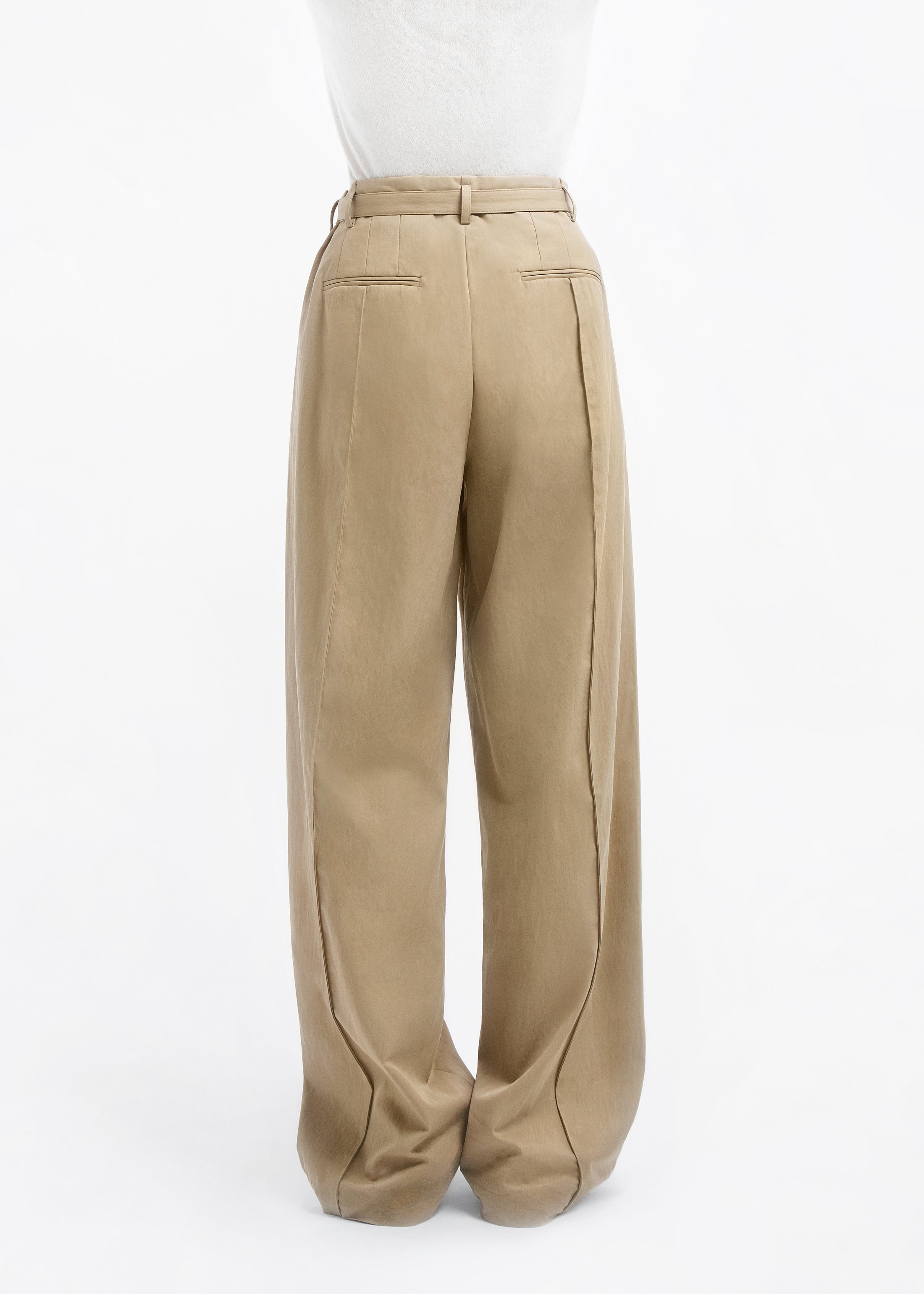 Drop Waisted Pant in Cotton Twill - Camel