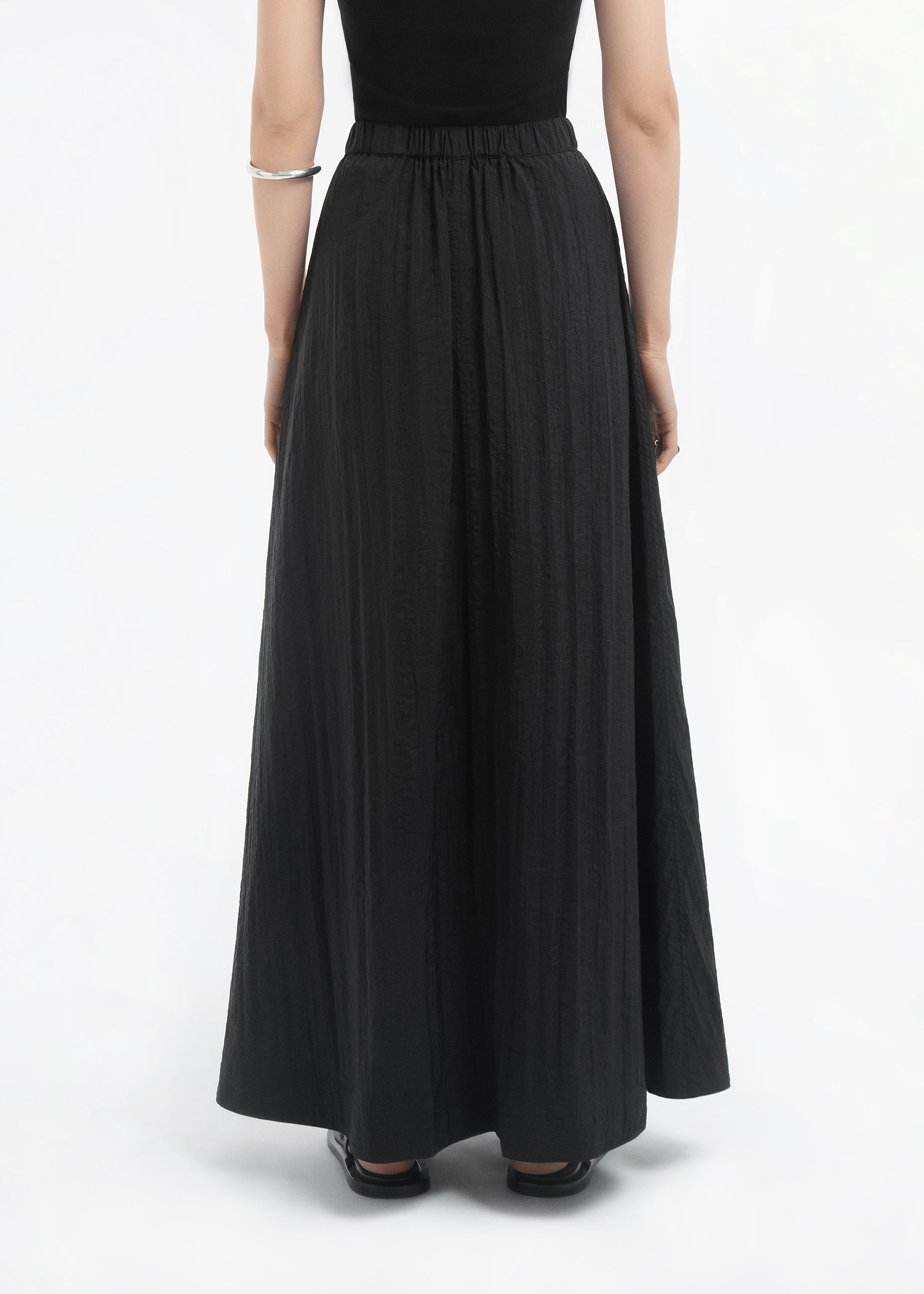 Parachute Skirt in Recycled Nylon - Black