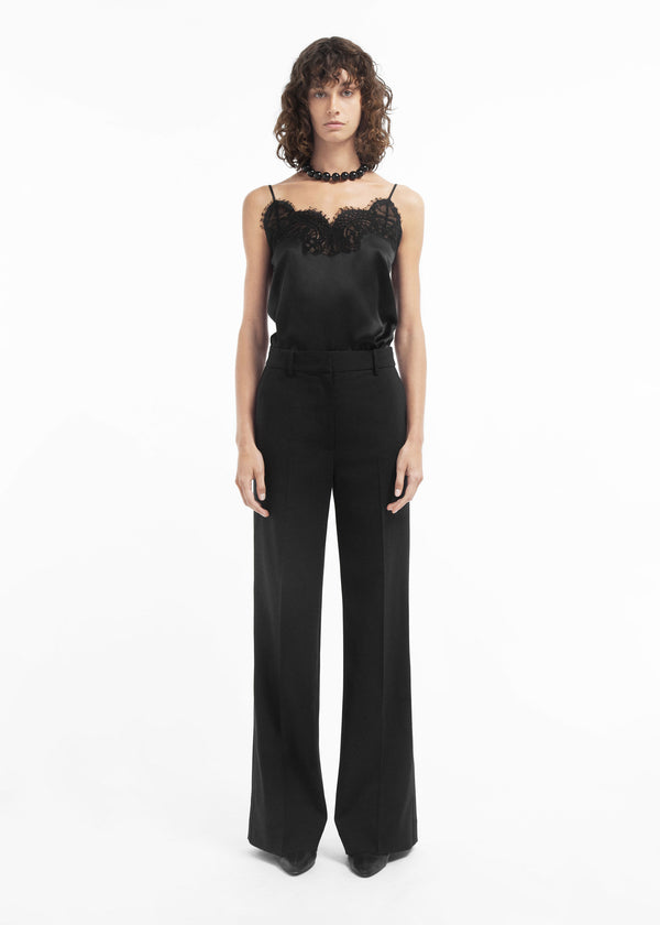 Lace Camisole in Silk - Black - CO