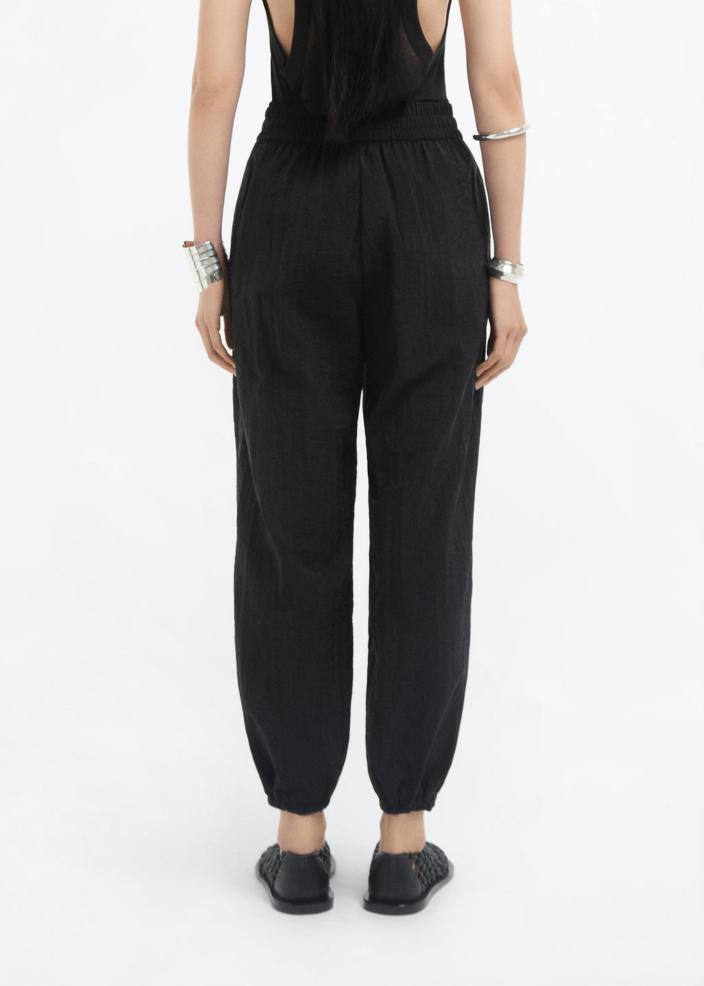 Jogger Pant in Recycled Nylon - Black - CO