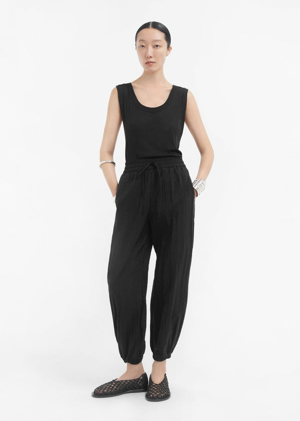 Jogger Pant in Recycled Nylon - Black - CO
