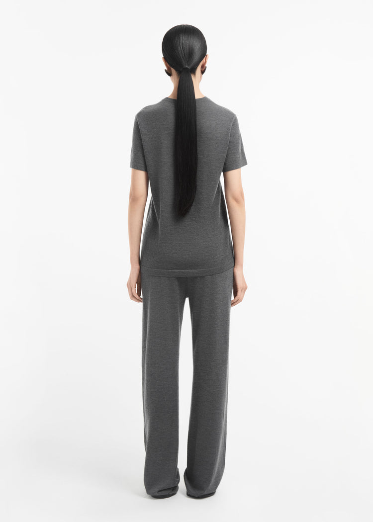 Pull Up Pant in Fine Cashmere - Grey, image 5 of 6