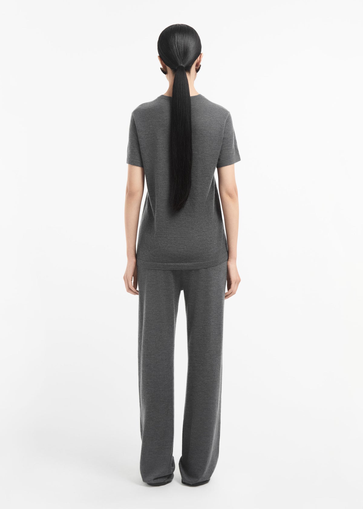Pull Up Pant in Fine Cashmere - Grey, image 3 of 6