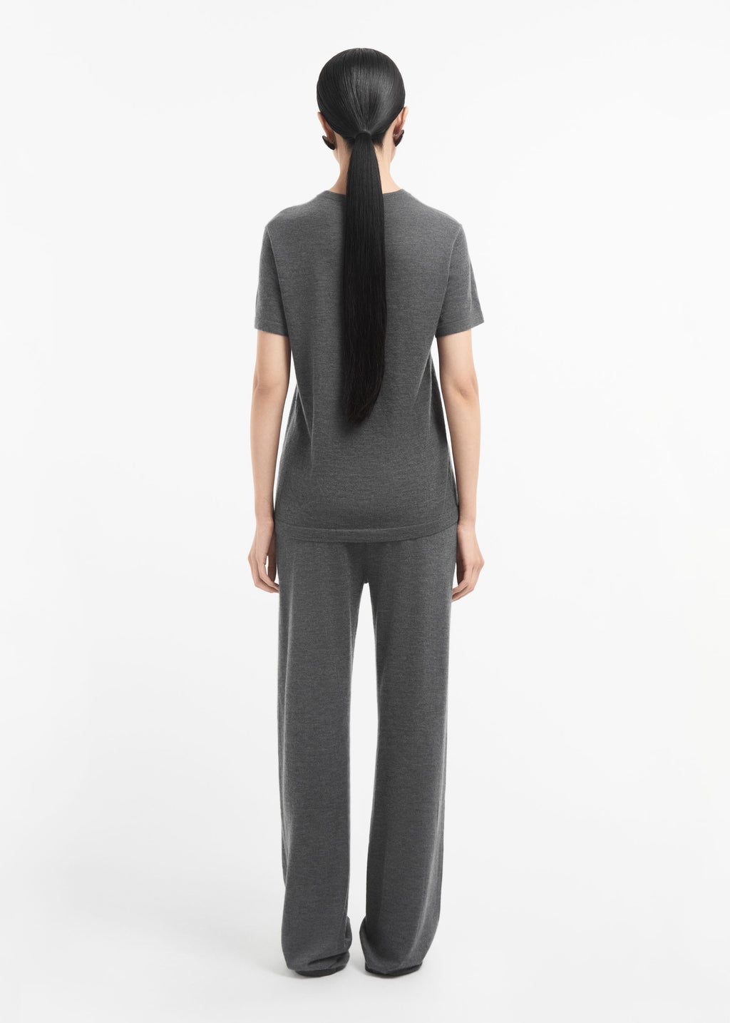 Pull Up Pant in Fine Cashmere - Grey - CO