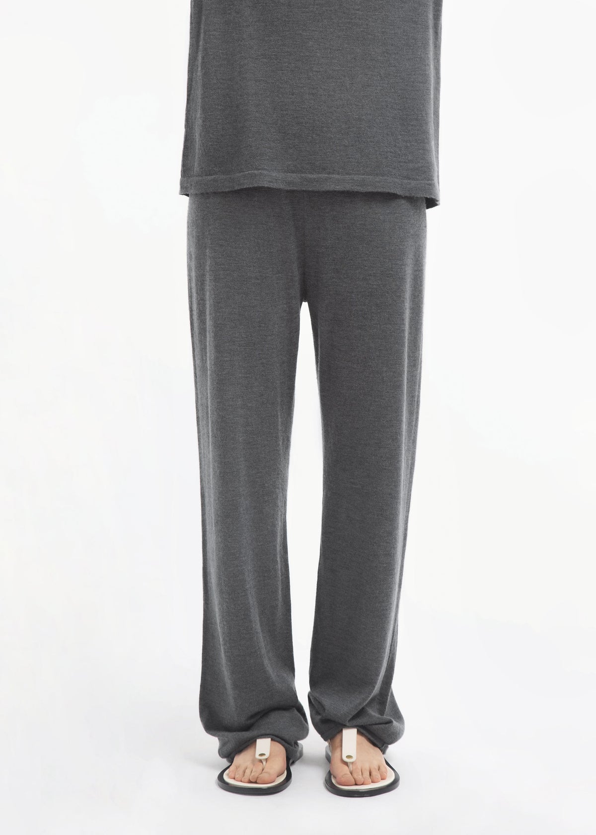 Pull Up Pant in Fine Cashmere - Grey, image 4 of 6