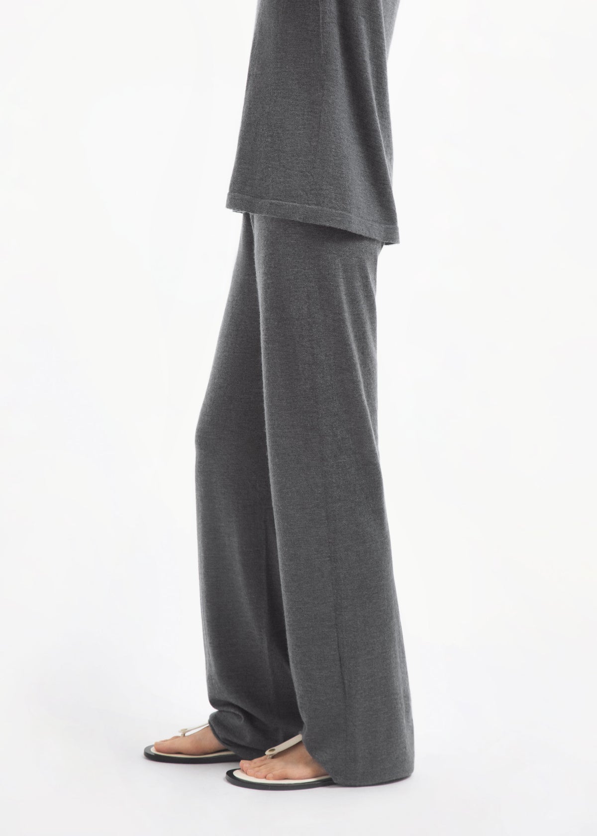 Pull Up Pant in Fine Cashmere - Grey, image 2 of 6