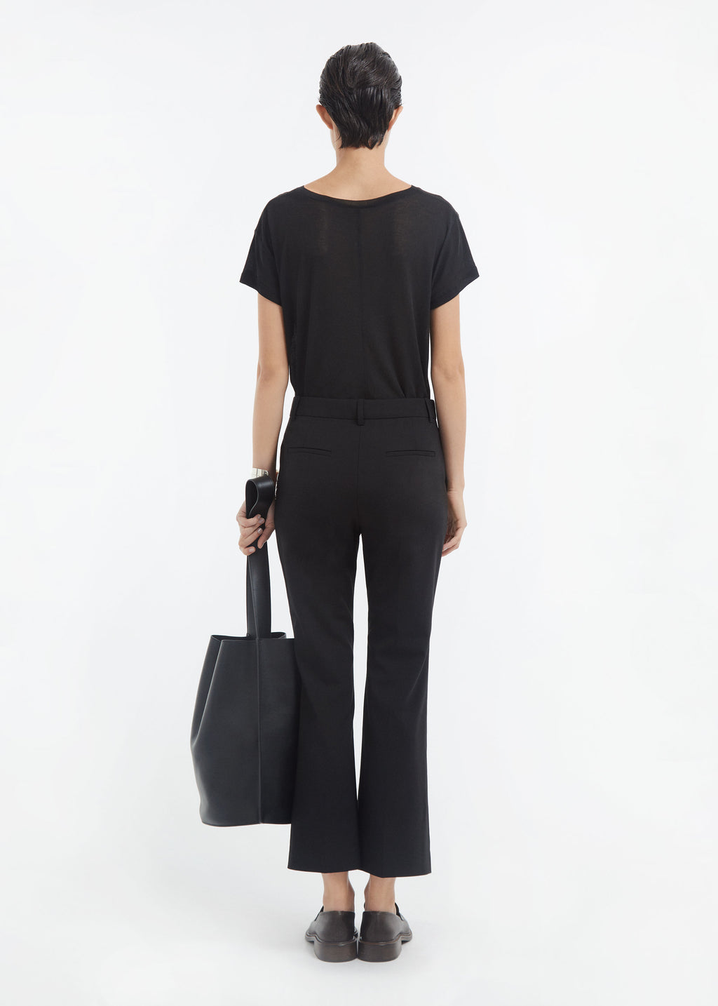 Crewneck Short Sleeve T-Shirt in Cotton - Black - CO