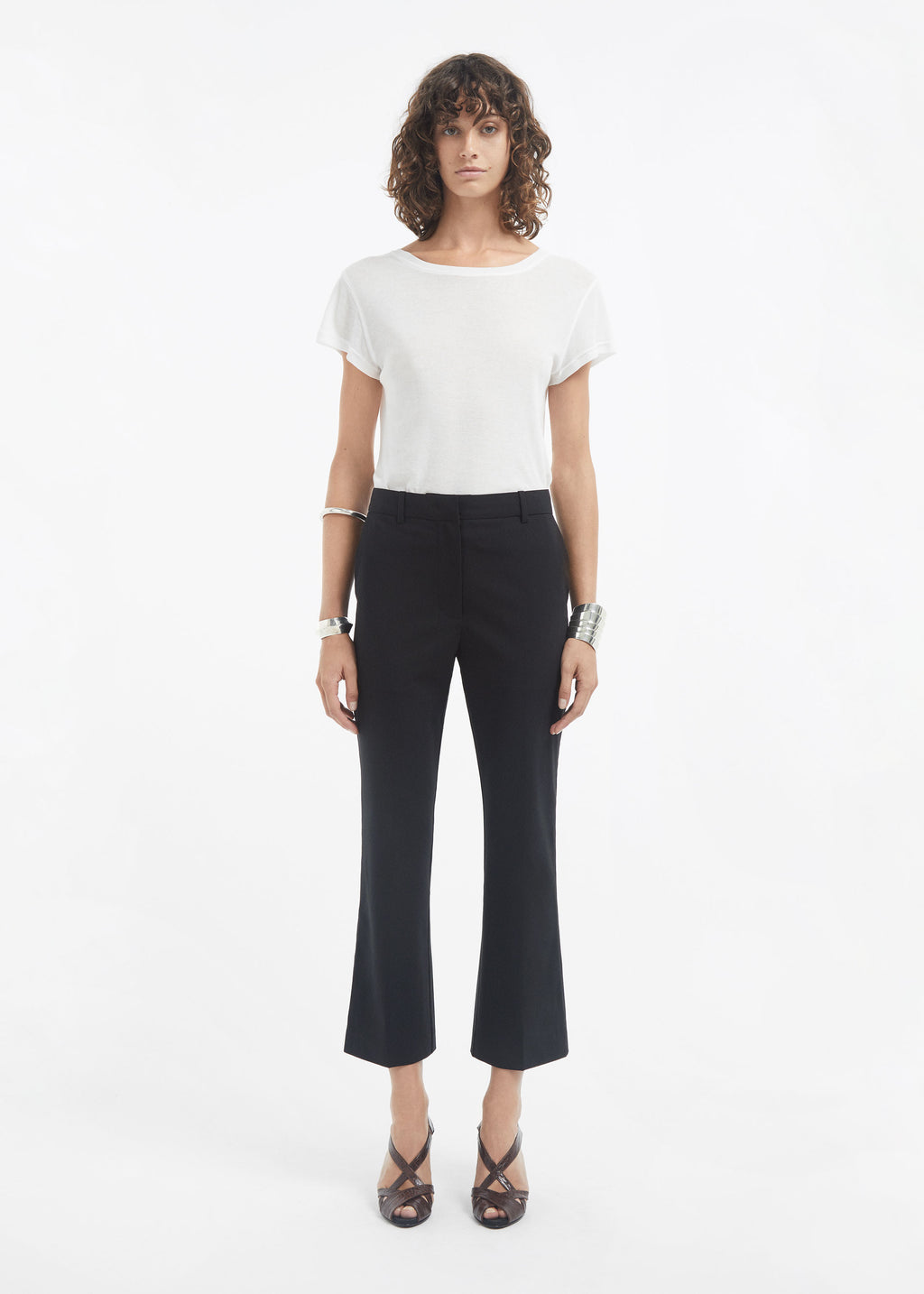 Crewneck Short Sleeve T-Shirt in Cotton - Ivory - CO