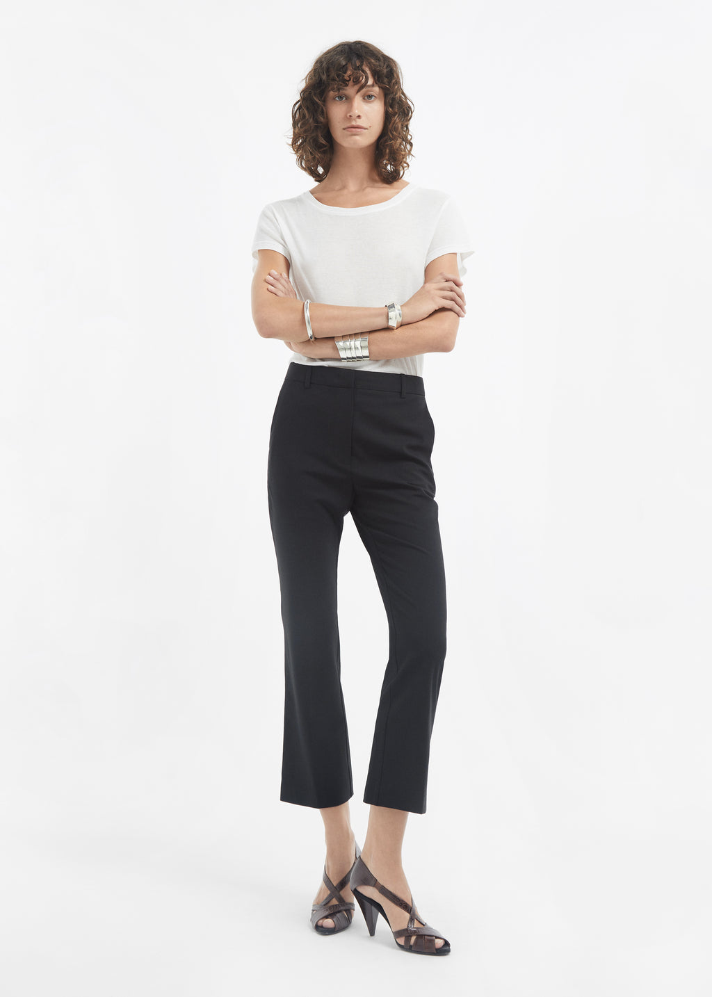 Crewneck Short Sleeve T-Shirt in Cotton - Ivory - CO