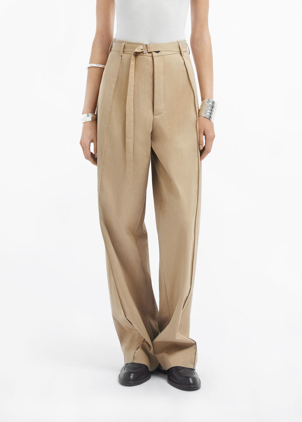 Drop Waisted Pant in Cotton Twill - Camel - CO