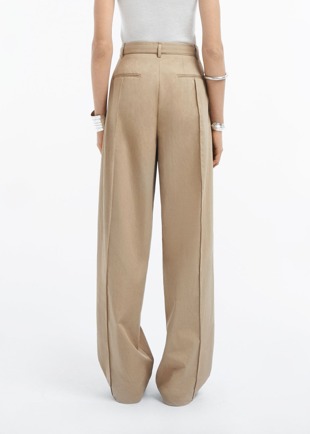 Drop Waisted Pant in Cotton Twill - Camel - CO