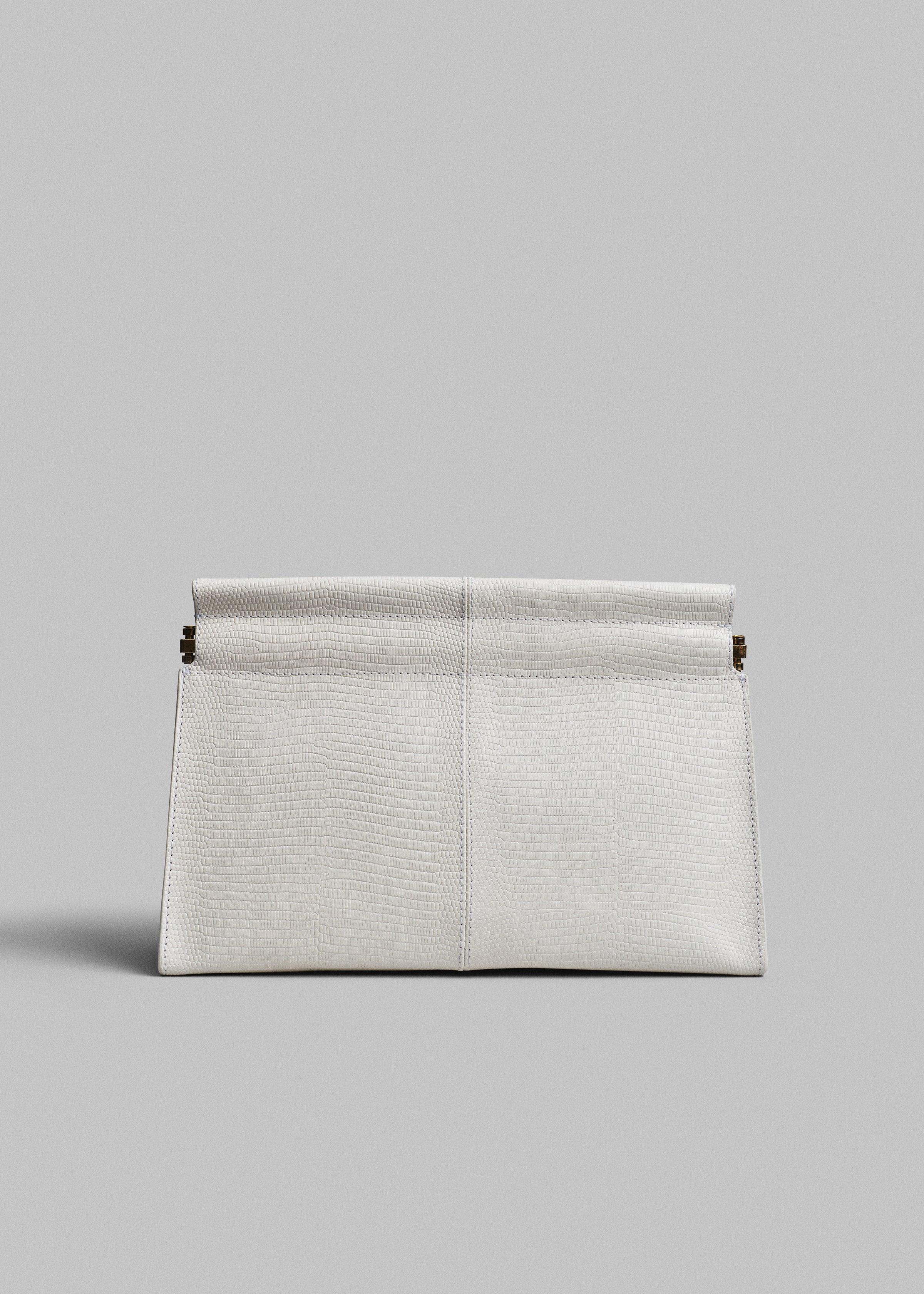 Small Leather Clutch - Ivory