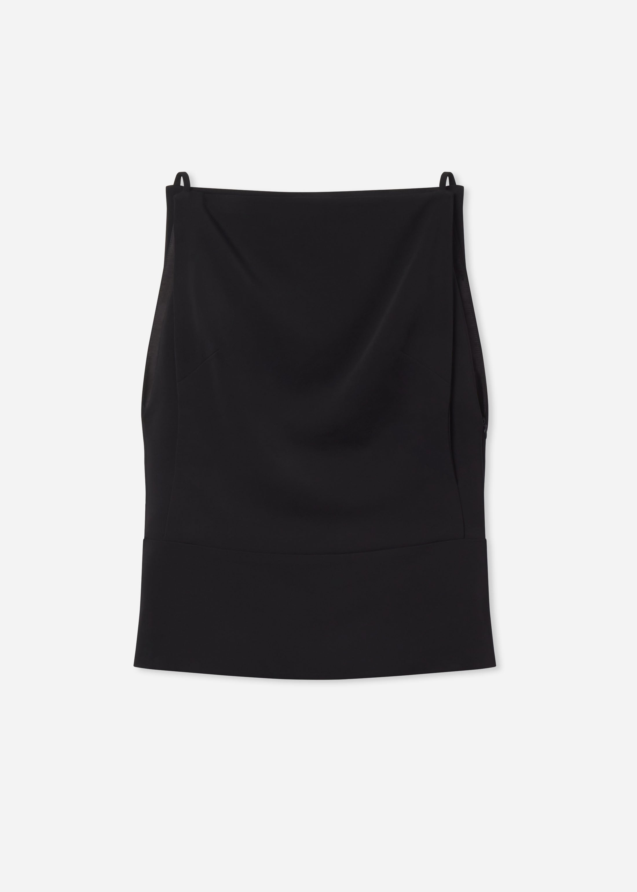 Bateau Structured Top in Crepe - Black, image 6 of 6