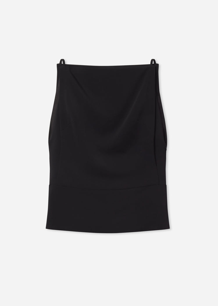 Bateau Structured Top in Crepe - Black, image 6 of 6