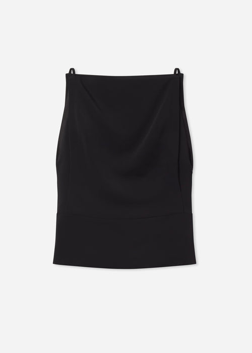Bateau Structured Top in Crepe - Black, image 6 of 6
