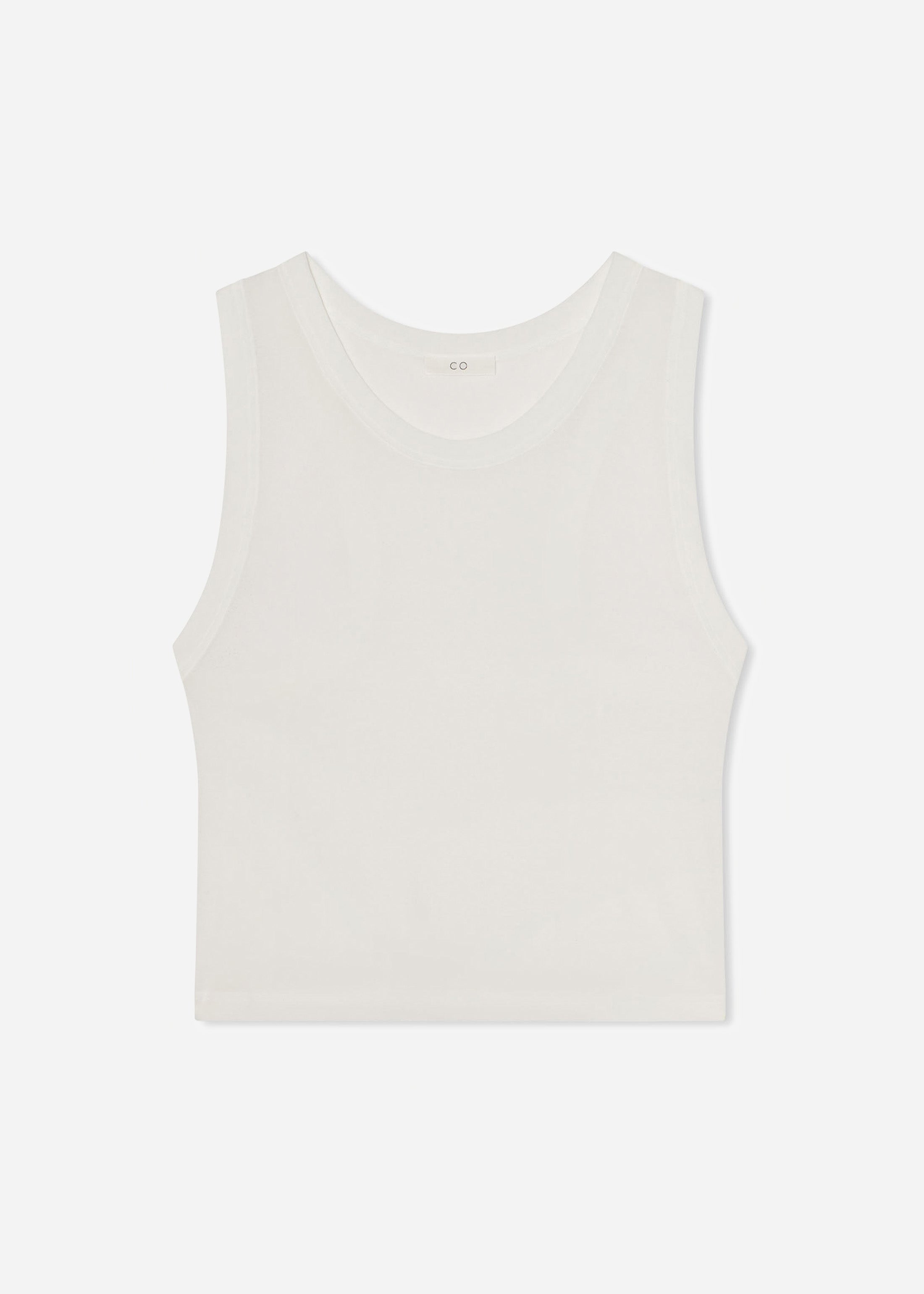 Loose Tank in Slub Jersey - White