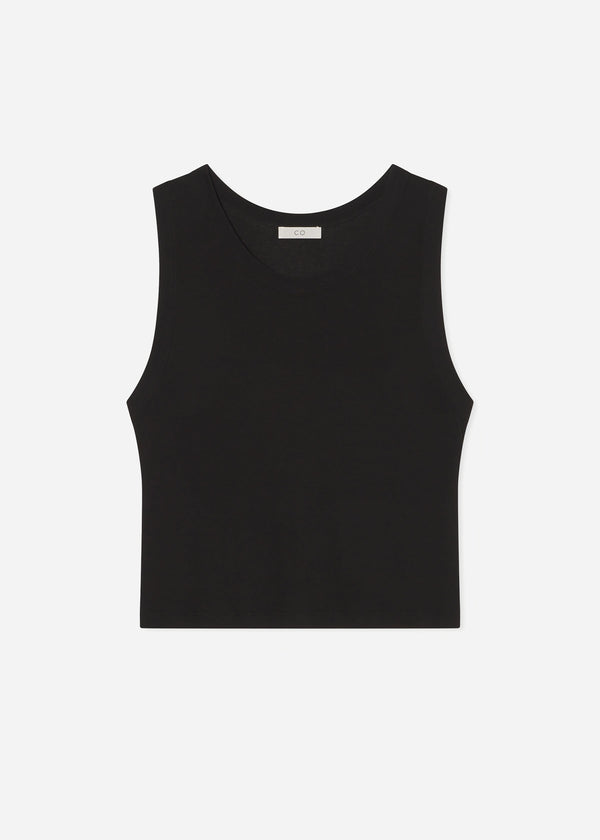 Loose Tank in Slub Jersey - Black - CO