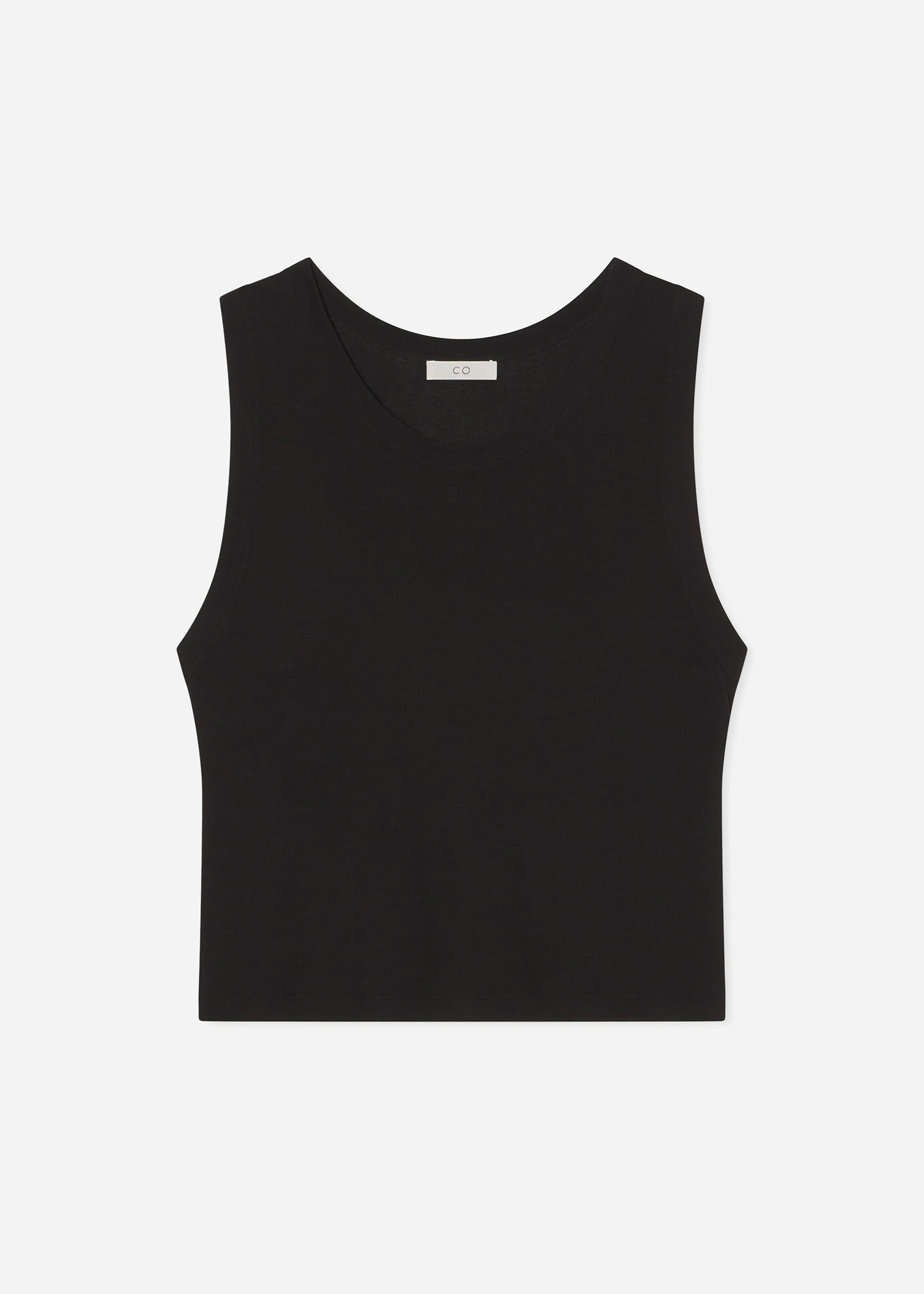 Loose Tank in Slub Jersey - Black