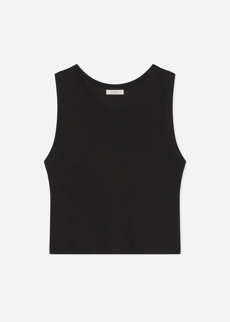 Loose Tank in Slub Jersey - Black, image 4 of 4