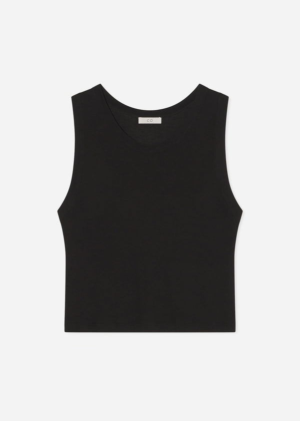 Loose Tank in Slub Jersey - Black - CO