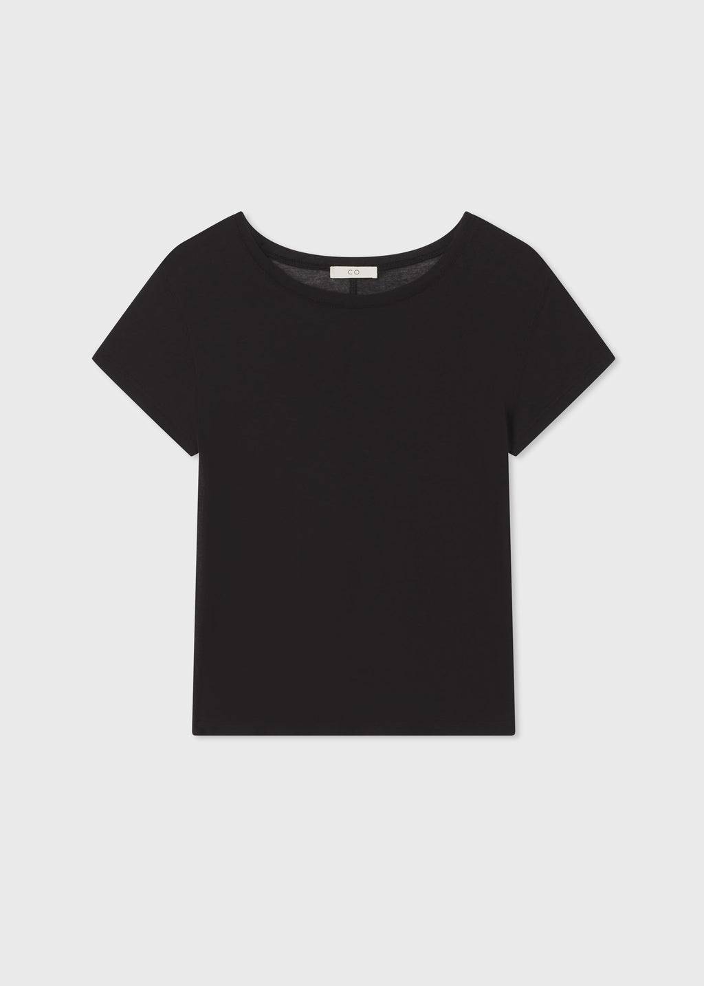 Crewneck Short Sleeve T-Shirt in Cotton - Black - CO