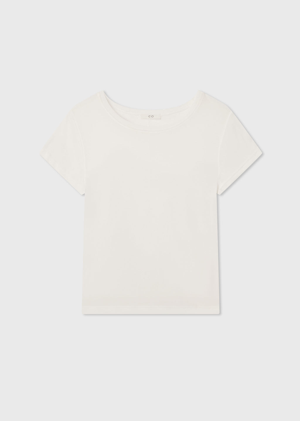 Crewneck Short Sleeve T-Shirt in Cotton - Ivory - CO