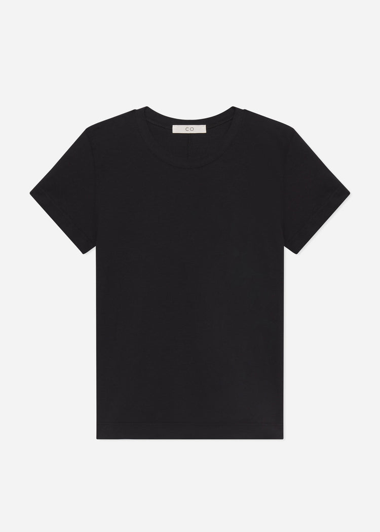 Fitted Tee in Cotton Jersey - Black, image 4 of 4