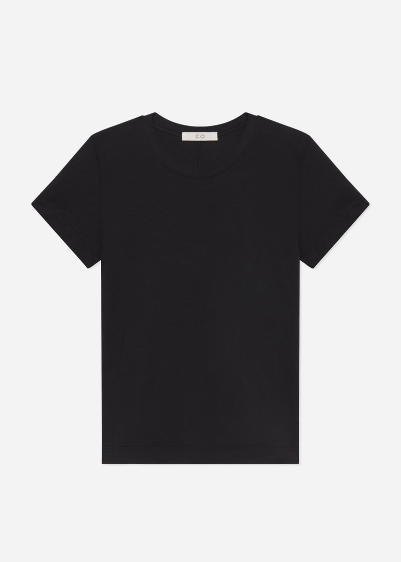 Fitted Tee in Cotton Jersey - Black - CO