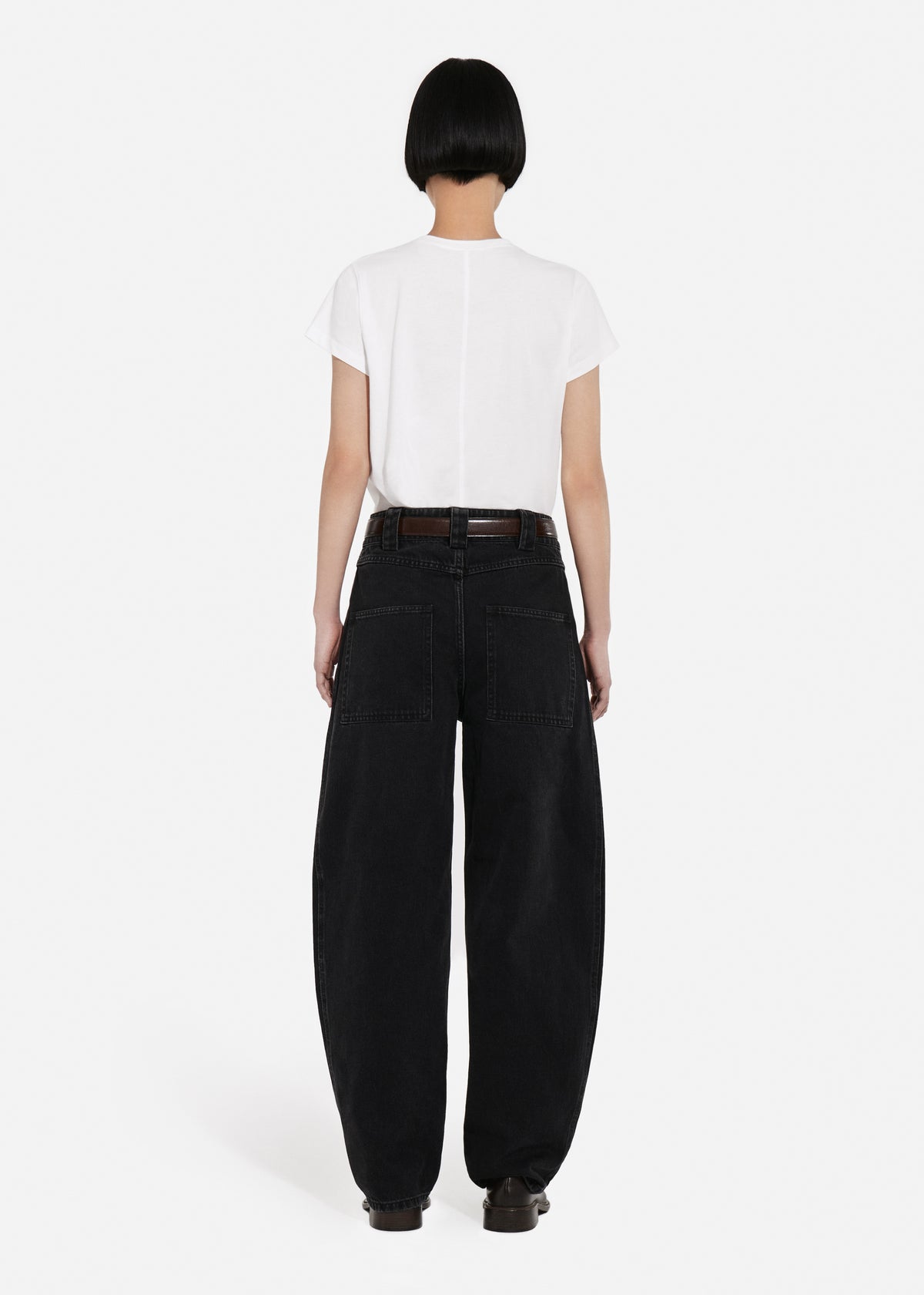 Fitted Tee in Cotton Jersey - Ivory, image 5 of 6