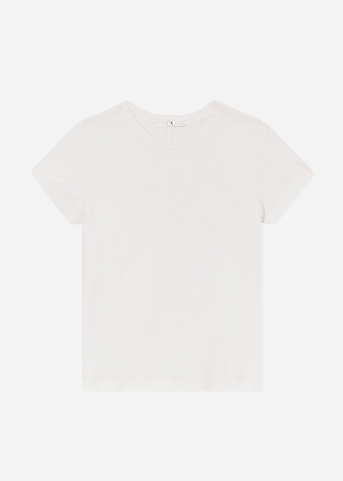 Fitted Tee in Cotton Jersey - Ivory, image 6 of 6