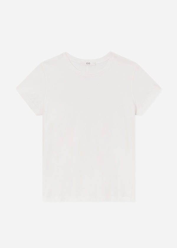 Fitted Tee in Cotton Jersey - Ivory - CO